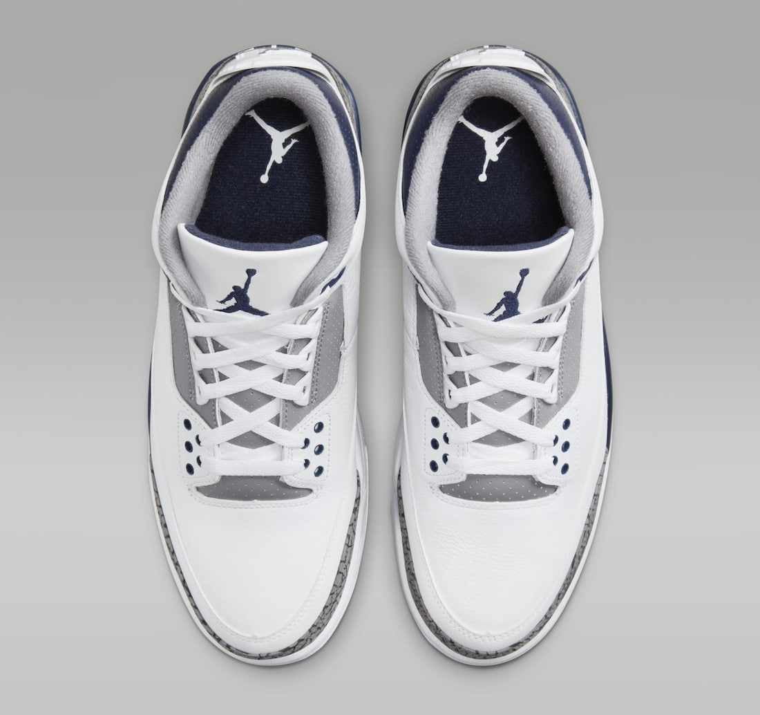 Jordan 3 rétro white Navy