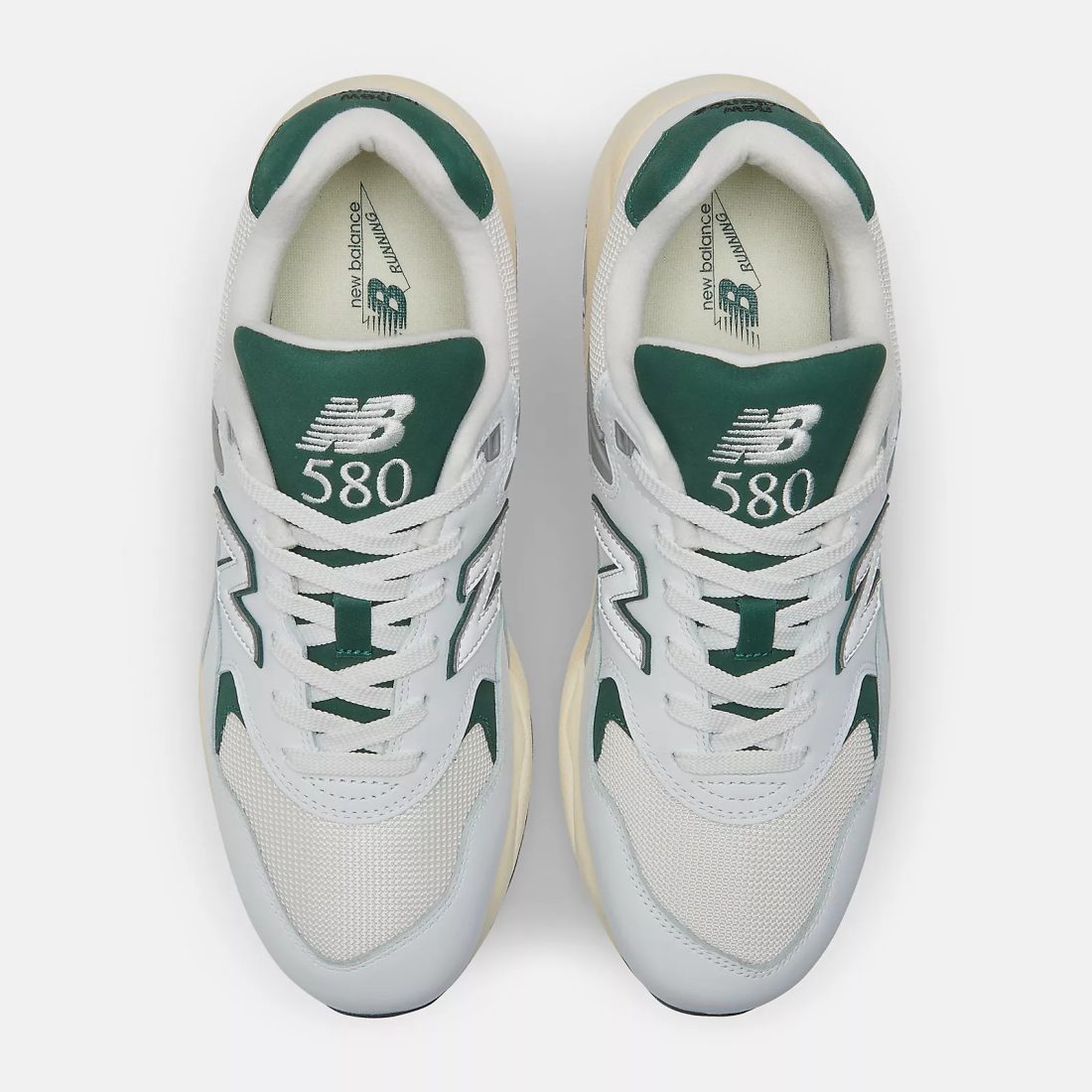 New Balance 580 White Nightwatch Green